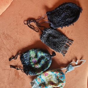 Antique beaded flapper evening bags. Set of 4. Very good condition